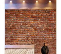 Bovlleetd 1,5x1m Fondo Pared de Ladrillos Rojos Rústico, Superficie de Ladrillos Texturizada Vintage Decoración Fondo Fotográfico, Accesorios Estudio Fotográfico Estilo Industrial