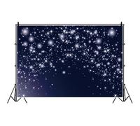 Bovlleetd 150x100cm Telón de Fondo de Twinkle Twinkle Little Star Fondo de fotografía de Cielo Nocturno Estrellado Azul Suministros para Fiesta de cumpleaños de Baby Shower recién Nacido Vinilo