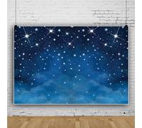 Bovlleetd 180x120cm Cielo Estrellado Fondo Azul Noche Cielo Brillante Estrella FotografíA Fondo Bebé Ducha Fiesta De CumpleañOs Banner Retrato FotografíA Accesorios para