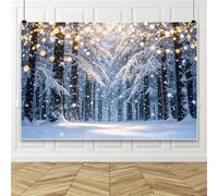 Bovlleetd 2.5x1.8m Fondo País de Las Maravillas de Invierno Bosque Copo de Nieve Paisaje Decoración de Fiesta Navideña Accesorios para Estudio