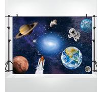 Bovlleetd 3x2m Fondo de Espacio Exterior Noche Estrellada Astronauta Planetas Universo Fotografía Fondo Galaxia Nebulosa Fondo de Pantalla para niños Adultos Sesión de Fotos de Retrato artístico