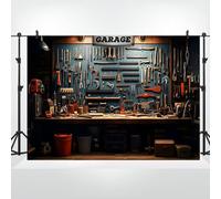 Bovlleetd 3x2m Fondo de Garaje, Herramientas de reparación, Taller, cobertizo, Llave mecánica, alicates, Estante de Herramientas, Fondo, Taller de Mantenimiento, Sala de maquinaria, Fondo