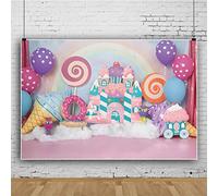 Bovlleetd Dibujos Animados Baby Shower telón de Fondo Rosa piruleta Candyland Donut Fiesta Foto telón de Fondo Pastel Mesa Banner decoración de la habitación de los niños 180x120cm