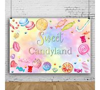 Bovlleetd Dulce Candyland Tema telón de Fondo de ensueño Rosa azúcar Caramelo piruletas Donuts telón de Fondo Banner niñas Baby Shower Fiesta de cumpleaños Decoraciones fotografía Fondo 220x150cm