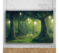 Bovlleetd Fondo Fantasía Selva Tropical Bosque Cuento de Hadas Wonderland Fluorescencia Resplandor Cadena de Luces