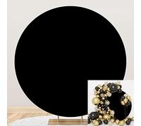 Bovlleetd Fondo Redondo Negro 180 cm Retrato ID Foto Fotografía Fondo Círculo Negro Puro Fondo Estudio Fotografía Props Fiesta de cumpleaños Pastel Mesa Decoración