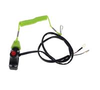 BOVUXKJH Interruptor de Parada de Emergencia, Interruptor de Corte de Motor, Disyuntor de Encendido, Cordón, Carcasa Resistente Al Desgaste para Motocicleta AT, Verde