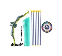 Bow and Arrow Set for Kids Cartoon Dinosaur Bow Archery Toy Set Includes 6 Suction Cup Arrows Quiver Outdoor Toys for Boys Girls