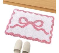Bow Bath Mat 40x60cm Non-Slip Machine Washable girls women kids rooms