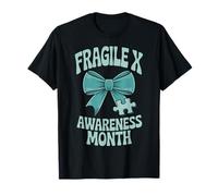 Bow Coquette Groovy Fragile X Syndrome Awareness Women Camiseta