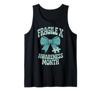 Bow Coquette Groovy Fragile X Syndrome Awareness Women Camiseta sin Mangas