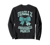 Bow Coquette Groovy Fragile X Syndrome Awareness Women Sudadera