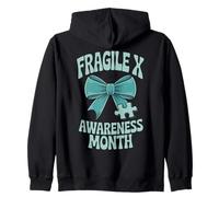 Bow Coquette Groovy Fragile X Syndrome Awareness Women Sudadera con Capucha