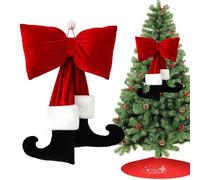 Bow Design Christmas Tree Ornaments | 40cm Vintage Bow Legs Shaped - Giant Bows For Outdoor Indoor Home Bedroom Living Room Kitchen Bathroom Hallway Staircase Entryway Porch Patio Balcony Garden