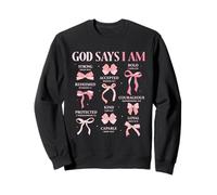 Bow God Say I Am Christian Girl Teen Women Biblia Verso Regalos Sudadera