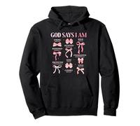 Bow God Say I Am Christian Girl Teen Women Biblia Verso Regalos Sudadera con Capucha