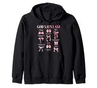 Bow God Say I Am Christian Girl Teen Women Biblia Verso Regalos Sudadera con Capucha