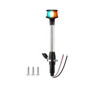 Bow Light LED Boat Navigation Lights Red and Green Bi-Color Light Pole Removable Plug in Base 12 Inches