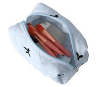 Bow Makeup Bag, Portable Cosmetic Pouch, 6.3x3.54x3.54 Inches Toiletry Storage Luggage, Aesthetic Large Travel Makeup Bag Organizer Pencil Purse Accessories for Women