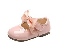 Bow Princess Shoes for Kids Glitter Dress Flats Baby Girls Leather Mary Jane Shoes Soft Sole Ballet Dance Shoe Toddler Wedding Dress Sandals Anti Slip First Walking Casual Flats