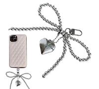 Bow Purse Charm - 3.54x1.97x0.79 Inches Pearl Pendant Keychain, Cute Knot Accessory, Multipurpose Decorative Phone Hanging Ornament | Stylish Bag Accent Giffts Option for Fashion Lovers Daily Use
