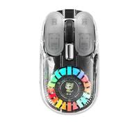 BOW RGB Reactor - Ratón inalámbrico magnético - 2.4G Bluetooth de modo dual silencioso ergonómico con cubierta superior transparente, 3 DPI ajustables, carga tipo C de 400 mAh para oficina, batería de