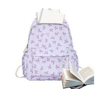 Bow Rucksack - Teen Girls Bow Rucksack Casual Bow Daypack | Polyester -Schüler Bow School Tasche, Multi Purpose Middle School -Schüler Reiseverkehrsumhängentasche für Notebook, Wasserflasche 32x15x4,