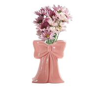 Bow Vase Flower, Decorative Table Vase, Authentic Ceramic Centerpiece, Elegant Bow Design Home Bedroom Living Room Dining Room Wedding Cafe Use, Modern Stylish Floral Decor