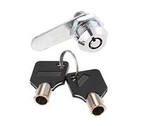 bowarepro Cerradura tubular de rosca de 16 mm de aleación de zinc para cajón de seguridad con 2 llaves para puerta, buzón de correo, armario, buzón(Todas las cerraduras de leva tendrán la misma llave)