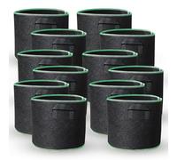 BOWEICORE 5 galones de 30 x 25 cm Garden Plant Bags Made of Non-Woven Fabric - Set of 10 Plant Bags Made Plant Bag Grow Bag with Handles for Tomates, Vegetables, Flowers, Plants 10 Pcs