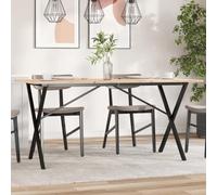BOWEKAM Accesorios de mesa, patas de mesa, marco en X, 140 x 60 x 73 cm, acero