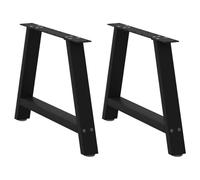 BOWEKAM Accesorios de mesa, patas de mesa, patas de mesa de café, en forma de A, 2 piezas, color negro, 70 x 42 - 43 cm, acero