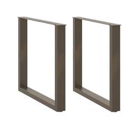 BOWEKAM Accesorios de mesa, patas de mesa, patas de mesa de café, en forma de U, 2 piezas, acero, 90 x 72 - 73 cm, acero