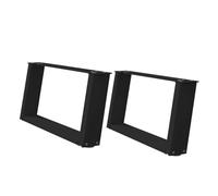 BOWEKAM Accesorios de mesa, patas de mesa, patas de mesa de café, en forma de U, 2 piezas, color negro, 70 x 30 - 31 cm, acero