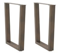 BOWEKAM Accesorios de mesa, patas de mesa, patas de mesa de comedor, en forma de V, 2 unidades, acero de 60 x 72 a 73,3 cm