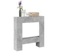 BOWEKAM Accesorios para chimenea y estufa de leña, marco para chimenea, color gris, 81 x 18 x 82 cm, madera de ingeniería