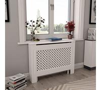 BOWEKAM Accesorios para electrodomésticos, accesorios de radiador de calefacción, 2 unidades, tablero DM, color blanco, 112 x 19 x 81,5 cm