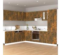 BOWEKAM Armario colgante de roble ahumado de 60 x 31 x 40 cm, muebles de madera, armarios y almacenamiento, armarios de cocina