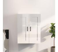 BOWEKAM Armario de pared colgante de alto brillo blanco 69,5 x 32,5 x 90 cm, muebles, armarios y almacenamiento, bufés y aparadores