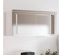 BOWEKAM Armario de pared de cocina y comedor con puertas correderas de acero inoxidable