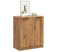 BOWEKAM Armario y zapatero de madera de roble artificial, 59 x 35 x 70 cm, madera de ingeniería