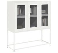 BOWEKAM Armarios y almacenamiento-buffets y aparadores-aparador blanco 100,5x39x107 cm acero laminado en frío