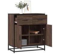 BOWEKAM Armarios y almacenamiento-buffets y aparadores-aparador marrón roble 68x35x76 cm madera y metal