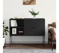BOWEKAM Armarios y almacenamiento-buffets y aparadores-aparador negro 100x40x79,5 cm madera de ingeniería