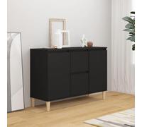 BOWEKAM Armarios y almacenamiento-buffets y aparadores-aparador negro 101x35x70 cm madera de ingeniería