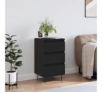BOWEKAM Armarios y almacenamiento-buffets y aparadores-aparador negro 40x35x70 cm madera de ingeniería