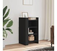 BOWEKAM Armarios y almacenamiento-buffets y aparadores-aparador negro 45x35x75 cm madera de ingeniería
