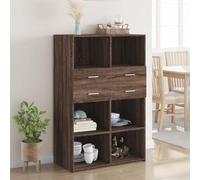 BOWEKAM Armarios y almacenamiento-buffets y aparadores-Highboard marrón roble 80x42.5x124 cm madera de ingeniería
