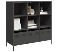 BOWEKAM Armarios y almacenamiento-buffets y aparadores-highboard-negro 101,5 x 39 x 103,5 cm, acero