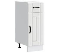 BOWEKAM Armarios y almacenamiento-gabinetes de cocina-gabinete base de cocina Lucca White Engineered Wood